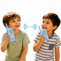 PYROEPLEEA Video Walkie Talkies for Kids 2 Pack, Rechargeable Long Range Two Way Radios with Screen, Camera & Voice Changer, Outdoor Toys, Blue