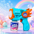 PYROEPLEEA Bubble Machine for Kids, Angel Wings Handheld Bubble Maker, USB Rechargeable Outdoor Bubble Toy for Boys Girls Ages 3+, Blue