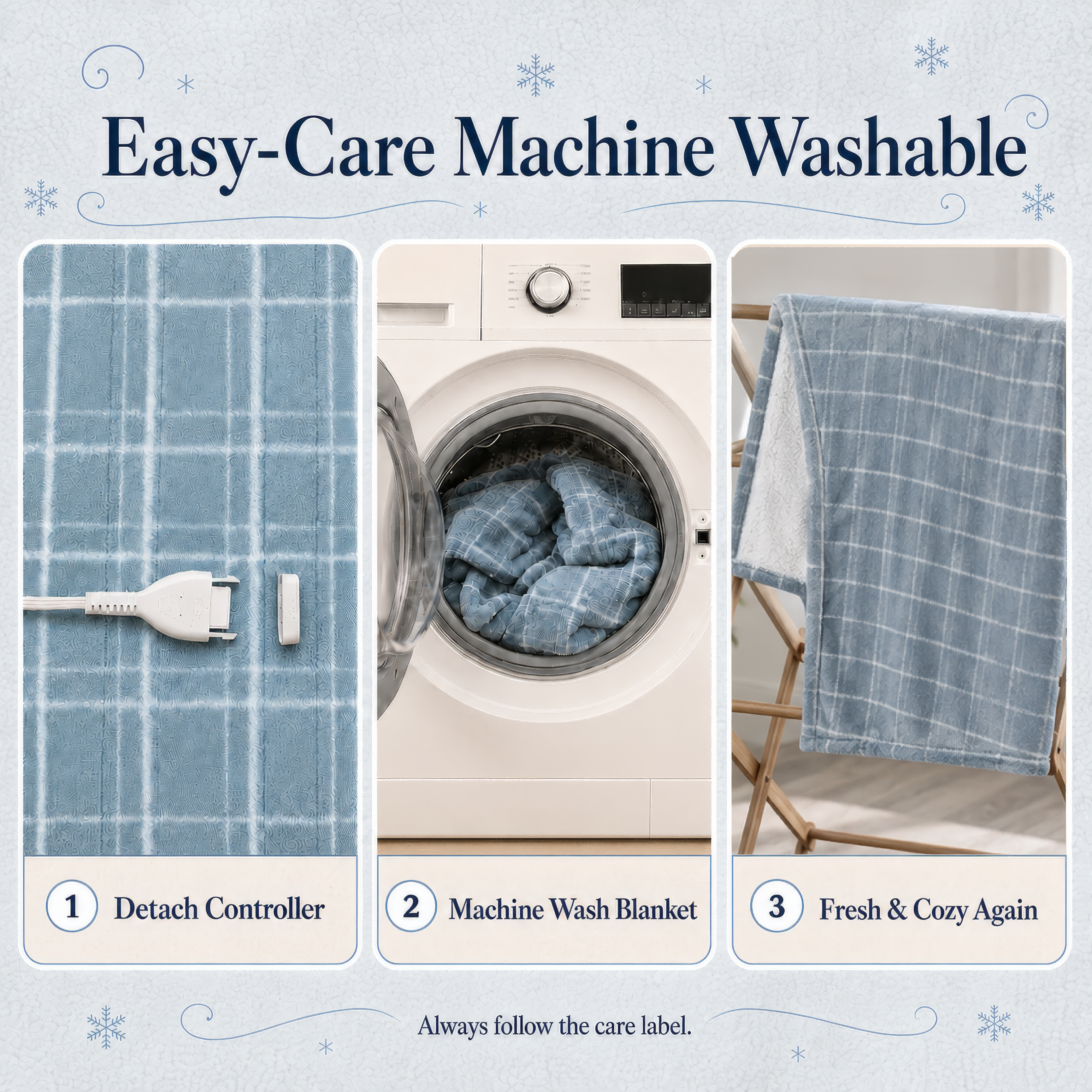 PYROEPLEEA Heated Electric Blanket Full Size 72 x 84 in, Flannel Sherpa, 6 Heat Settings, 1-12 Hour Auto Off, Machine Washable for Bed or Couch-Light Gray Plaid