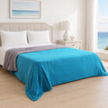 PYROEPLEEA Cooling Blanket for Hot Sleepers Queen Size (90" x 90"), Lightweight Breathable Summer Cooling Comforter for Night Sweats, Feather Blue