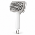 PYROEPLEEA Self-Cleaning Slicker Brush for Dogs and Cats, Push-Button Pet Grooming Tool, White, 1 Count