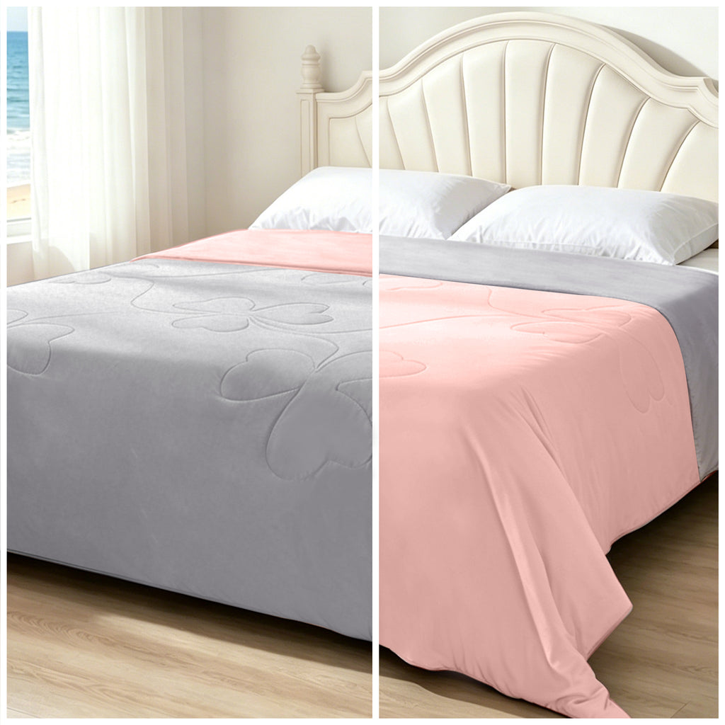 PYROEPLEEA Cooling Blanket for Hot Sleepers Twin Size (60" x 80"), Lightweight Breathable Summer Cooling Comforter for Night Sweats, Clover Pink