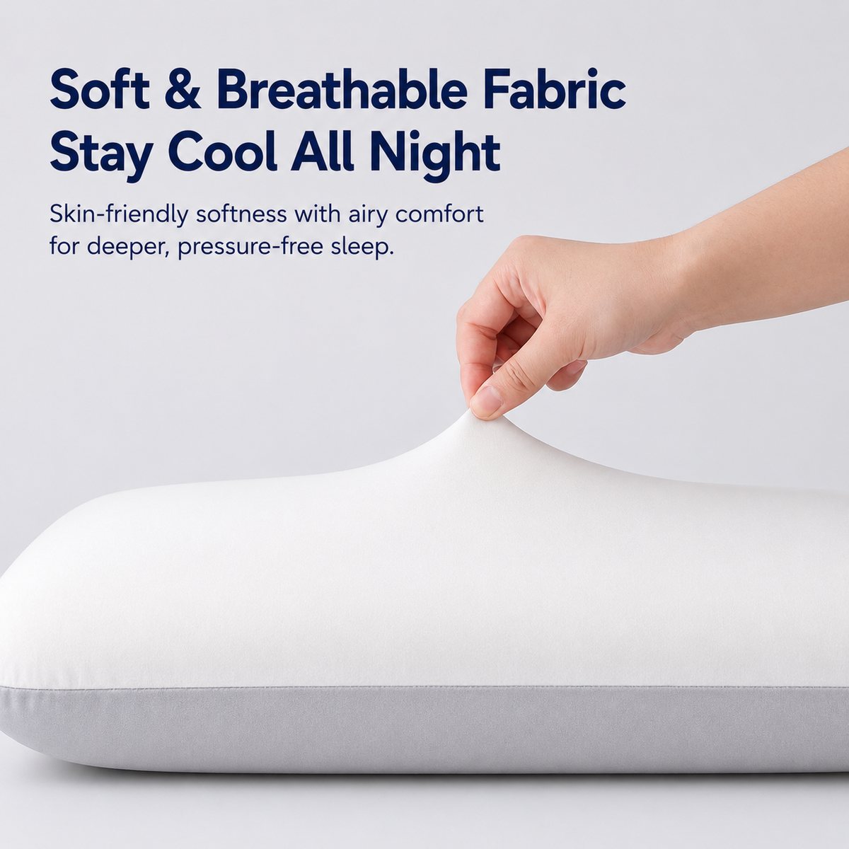 PYROEPLEEA Cooling Memory Foam Pillow Queen Size, Supportive Slow Rebound Bed Pillow with Dual-Sided Cool & Plush Cover, Neck Support Pillow for Side Back Stomach Sleepers
